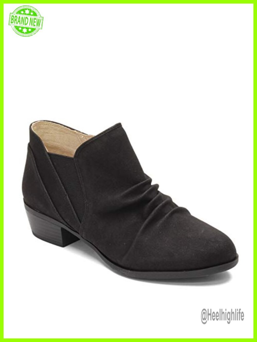 Womens Ankle Bootie Memory Foam Comfort Block Heel Casual Fall Boot